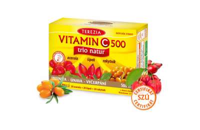 TEREZIA Vitamin C 500mg TRIO NATUR - Витамин с 500 мг, 60 капсул